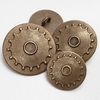 M-068  Metal Steampunk Button - 3 Sizes